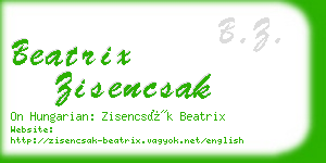 beatrix zisencsak business card